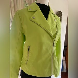 Sexy Moto lime green moto jacket New With Tags